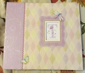 K & Company 12" x 12" Juliana Diamonds Scrapbook Album & Stickers Butterfly Lot